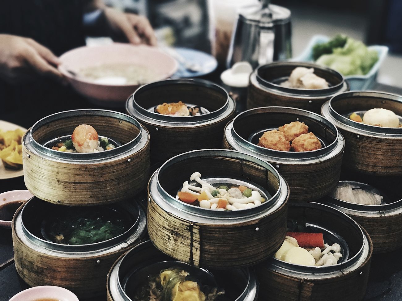 Breakfast dim sum in Hong