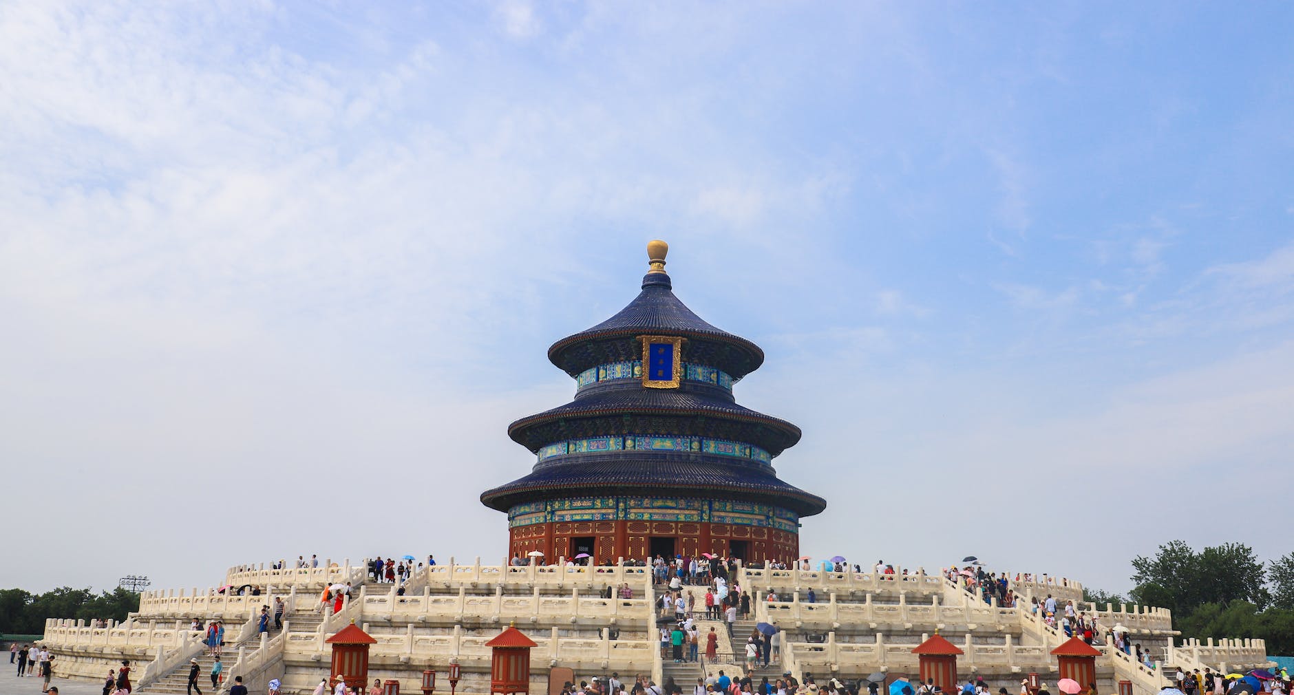 people walking around temple of heaven